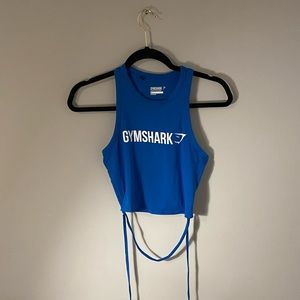 thrifted blue gymshark tank top